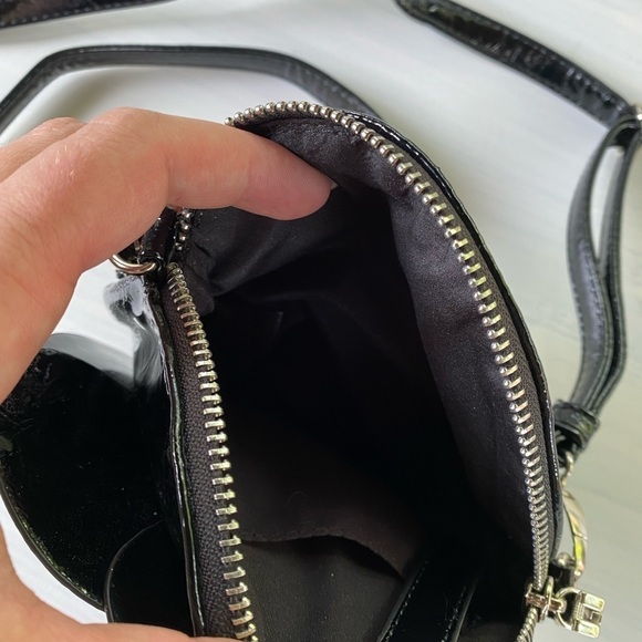 Beautiful black vintage plumeria or rose cross body bag/ wallet - Picture 6 of 7